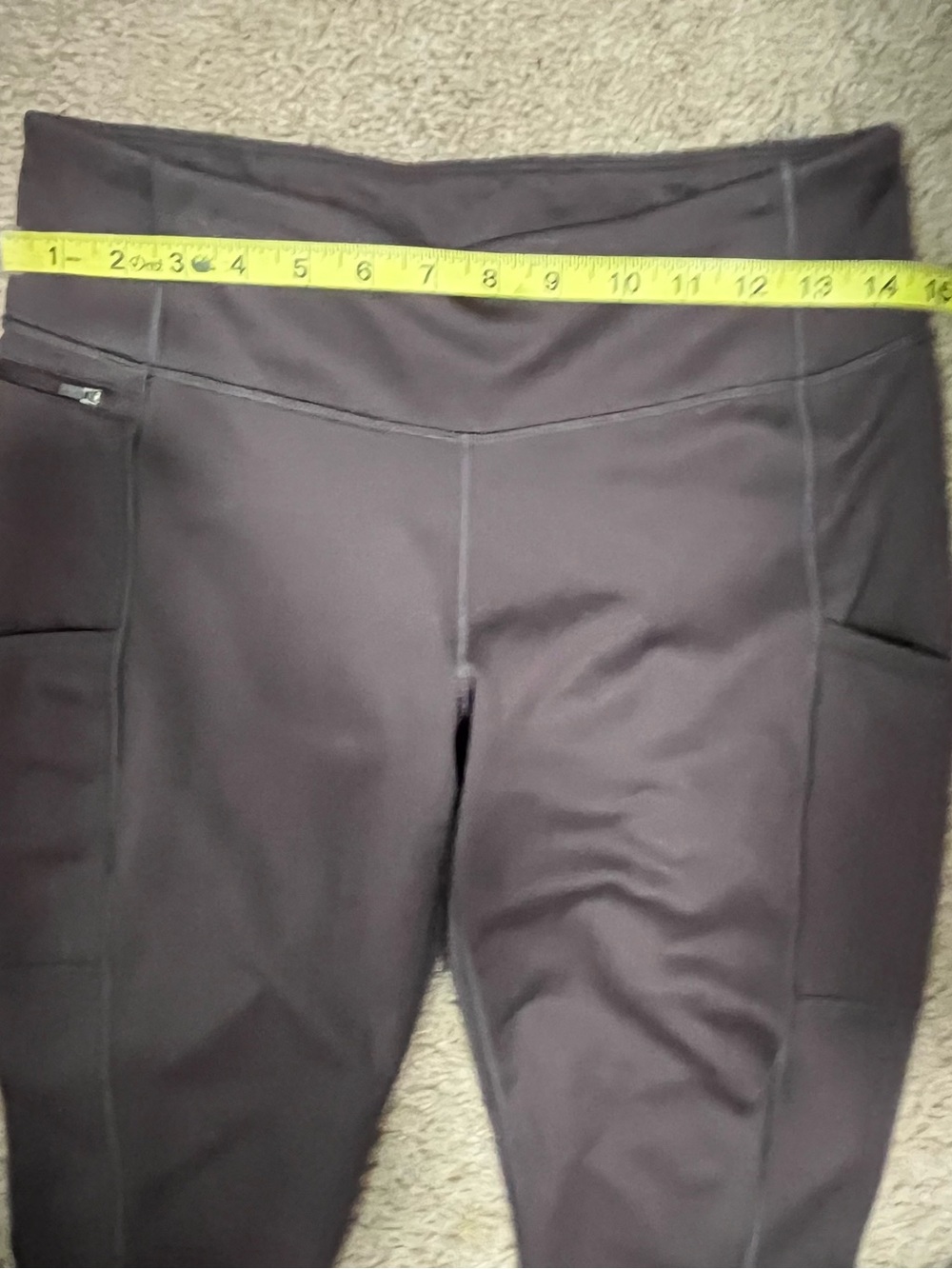 Patagonia Pack Out Tights Grey Outdoor Hiking Drop In pockets Size Medium - Picture 7 of 9
